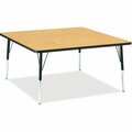Jonti-Craft TABLE, SQUARE, 48X48, OAK/BK JNT6418JCA210